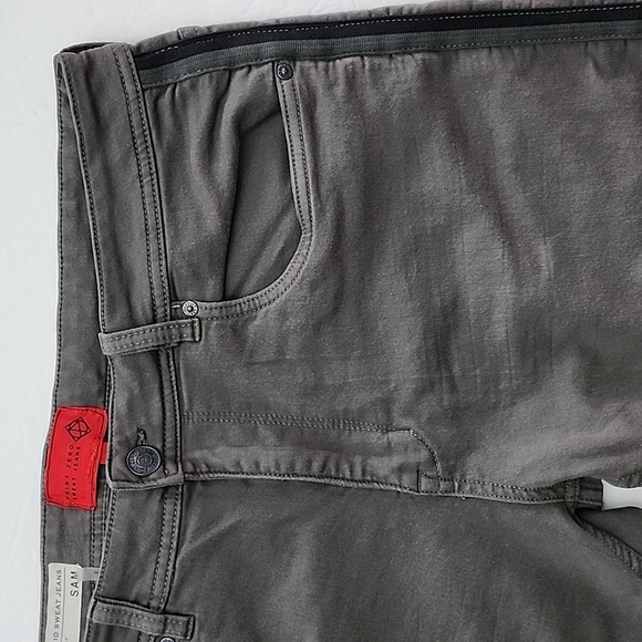 Point Zero Men's Hybrid Sweat Jeans Grey Denim Stretch Size 36 × 34 - Picture 3 of 16